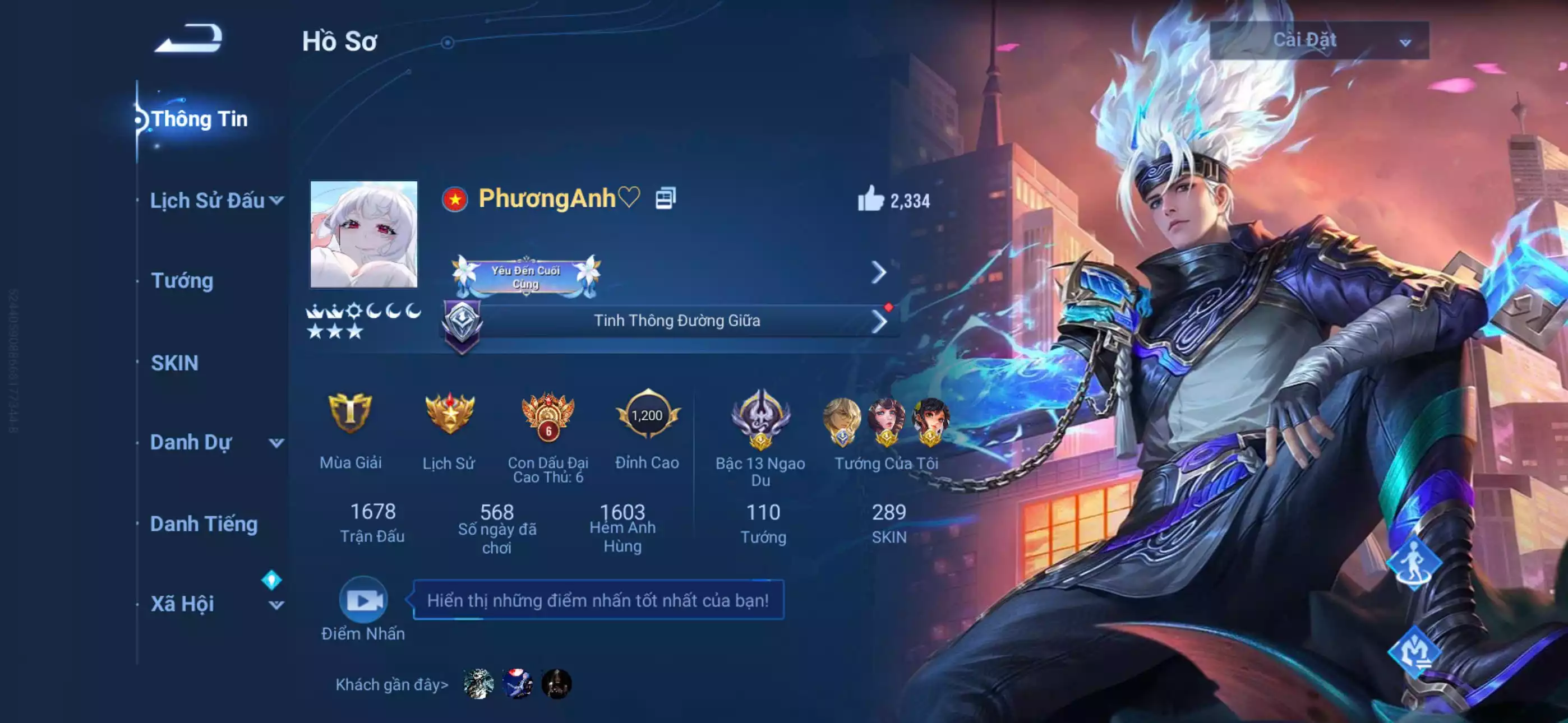 Ảnh Acc global login infinite giao mail 2 vô song 2 đá, 4 skin trân phẩm hợp tác Hơn 20 skin truyền thuyết siêu víp